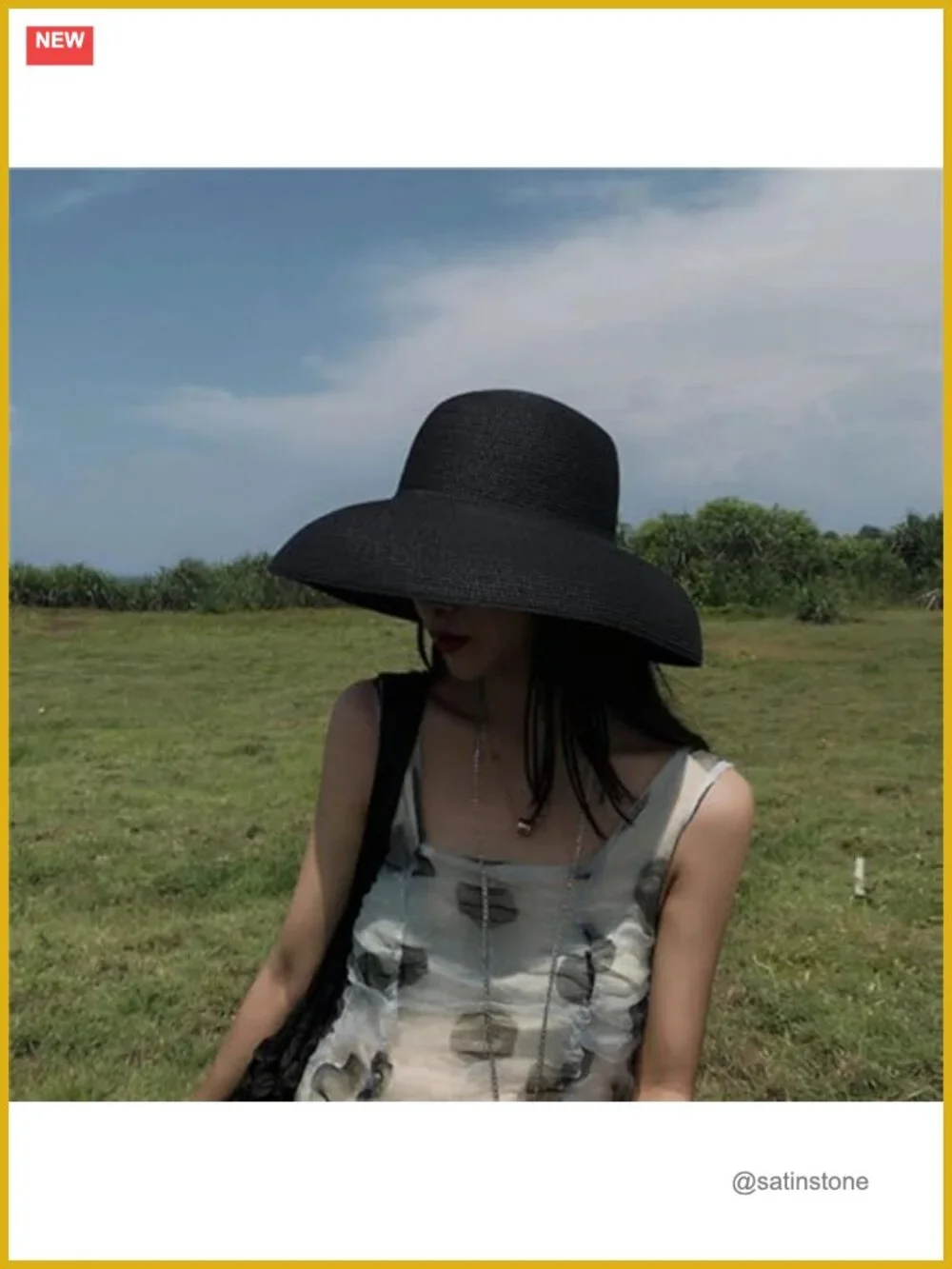 Wide Brim Foldable Straw Sun Hat UPF 50+ for Beach Travel